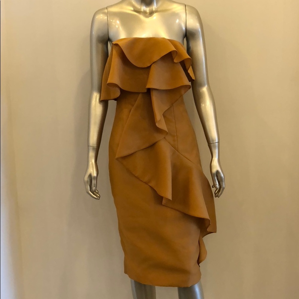 NWT Keepsake the Label Gold ruffle dress